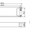 Anway LED Treiber Maße 163,5 x 48 x 28,5